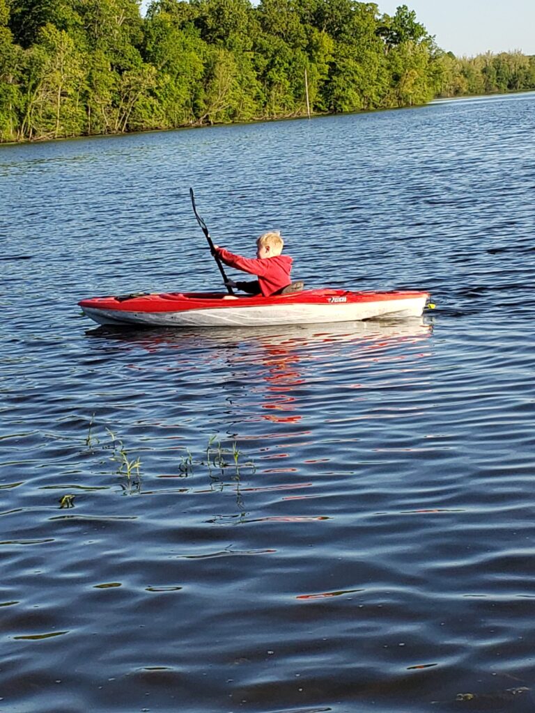 Kayaking on Lake Perry